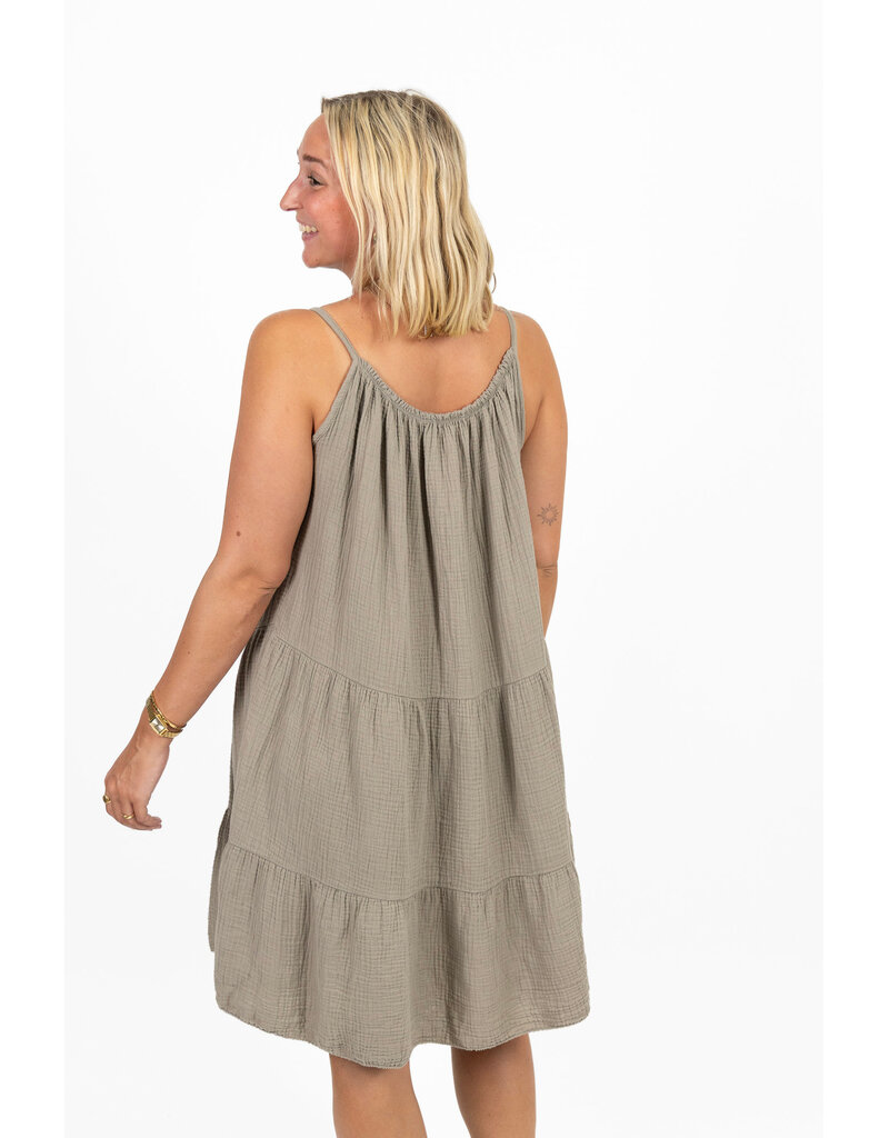 21Jewelz Mousseline zomer jurkje - taupe