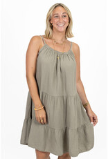 21Jewelz Mousseline zomer jurkje - taupe