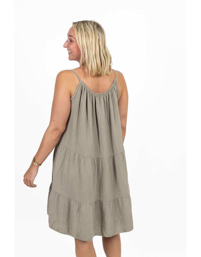 21Jewelz Mousseline zomer jurkje - taupe