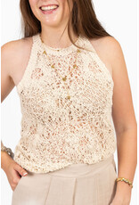 21Jewelz Crochet top - ecru