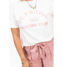 21Jewelz T-shirt Saint Tropez - wit/roze