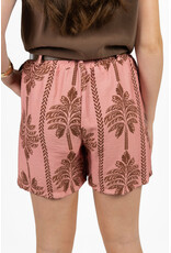 21Jewelz Short met riem & palmboomprint - roze