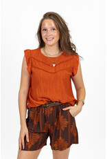 21Jewelz Short met riem & palmboomprint - bruin