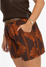 21Jewelz Short met riem & palmboomprint - bruin