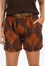 21Jewelz Short met riem & palmboomprint - bruin