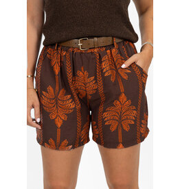 21Jewelz Short met riem & palmboomprint - bruin