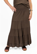 21Jewelz Lange rok met brede elastische band - bruin