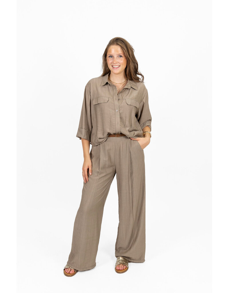 21Jewelz Pantalon met ceintuurtje - taupe