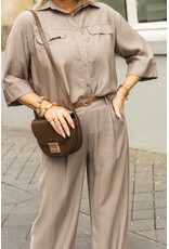 21Jewelz Blouse met omgeslagen mouwtjes - taupe