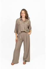 21Jewelz Blouse met omgeslagen mouwtjes - taupe