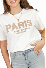 21Jewelz T-shirt Paris - wit /bruin
