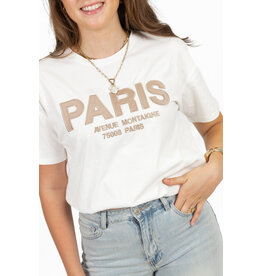 21Jewelz T-shirt Paris - wit /bruin