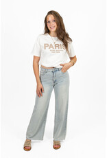 21Jewelz T-shirt Paris - wit /bruin