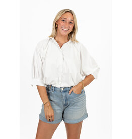 21Jewelz Cropped balloon blouse - wit