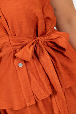 21Jewelz Luchtige zomer blouse met strikdetail - roest