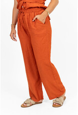 21Jewelz Luchtige zomer pantalon met koordje - roest