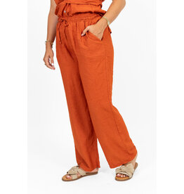21Jewelz Luchtige zomer pantalon met koordje - roest