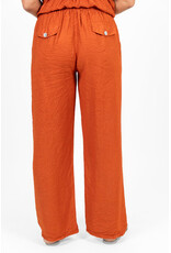 21Jewelz Luchtige zomer pantalon met koordje - roest