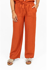 21Jewelz Luchtige zomer pantalon met koordje - roest