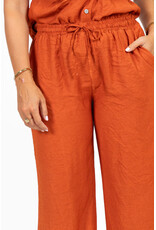 21Jewelz Luchtige zomer pantalon met koordje - roest