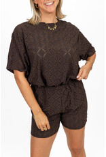 21Jewelz Co ord set met patroon - donkerbruin