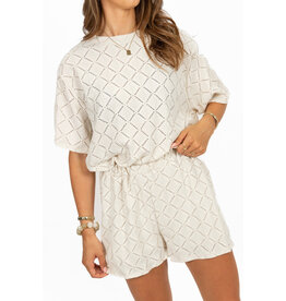 21Jewelz Co ord set met patroon - ecru