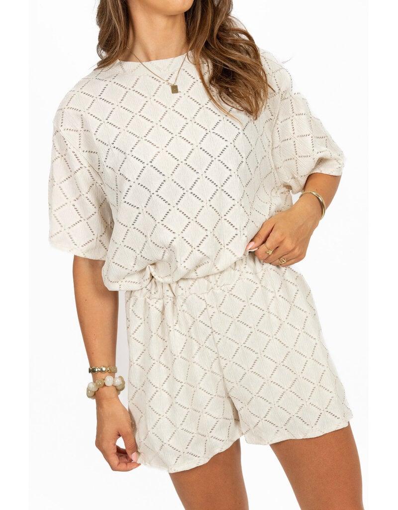 21Jewelz Co ord set met patroon - ecru
