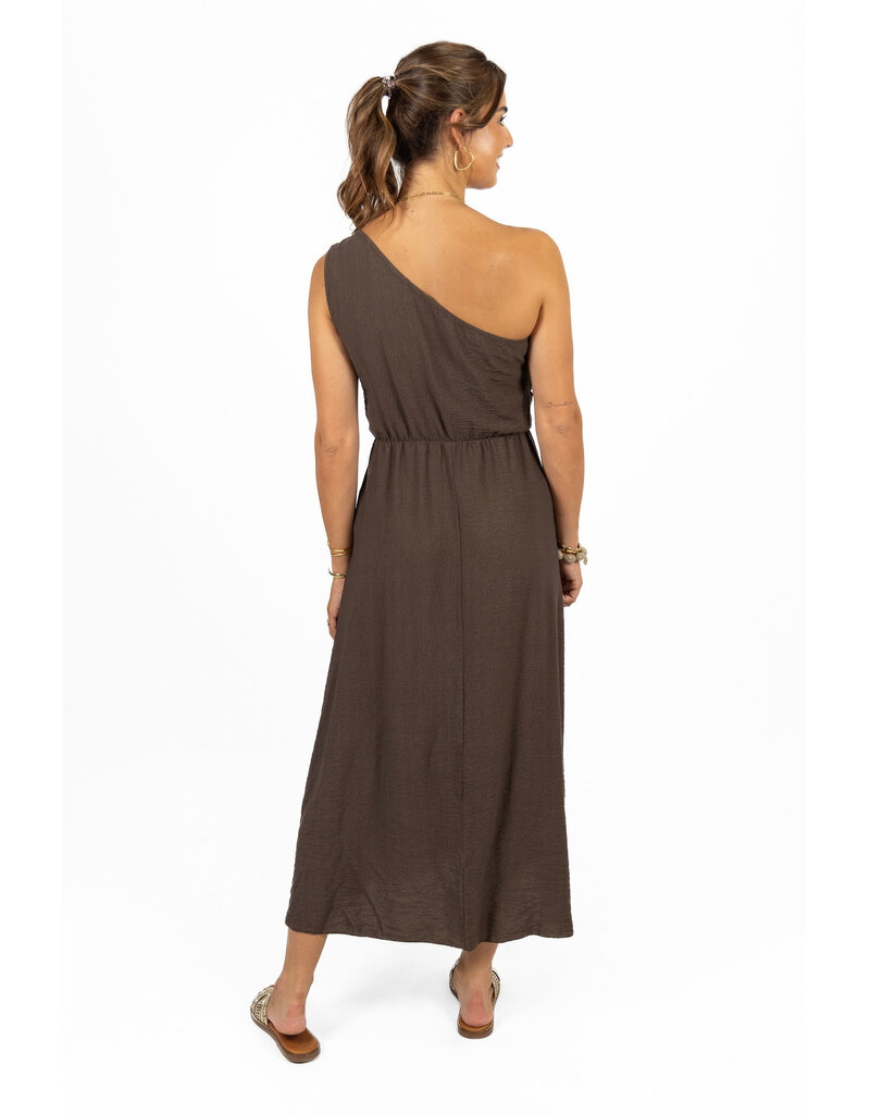 21Jewelz One shoulder jurk - bruin