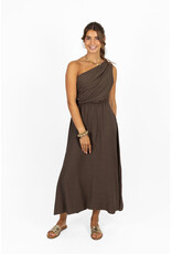 21Jewelz One shoulder jurk - bruin