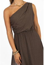 21Jewelz One shoulder jurk - bruin