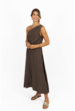 21Jewelz One shoulder jurk - bruin