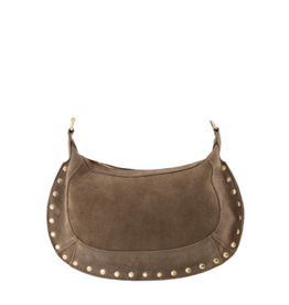 21Jewelz Middelgrote tas met gouden studs - suede taupe