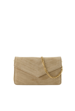 21Jewelz Tasje met gestikt patroon - suede beige