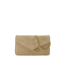 21Jewelz Tasje met gestikt patroon - suede beige