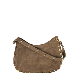 21Jewelz Schoudertas met gouden studs - suede taupe