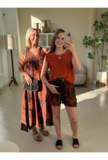 21Jewelz Short met riem & palmboomprint - bruin