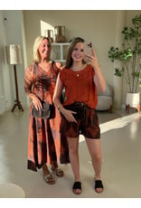 21Jewelz Lange mouwloze jurk met palmboomprint - bruin