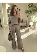 21Jewelz Pantalon met ceintuurtje - taupe