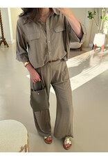 21Jewelz Pantalon met ceintuurtje - taupe