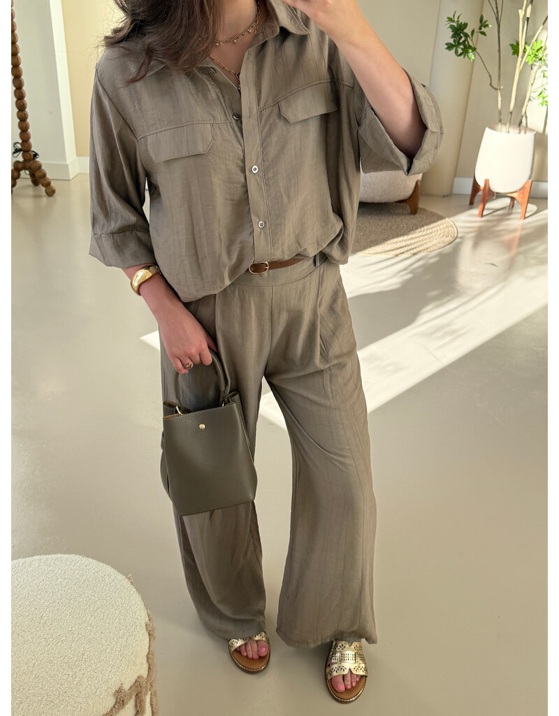 21Jewelz Pantalon met ceintuurtje - taupe