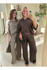 21Jewelz Pantalon met ceintuurtje - taupe