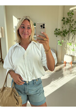 21Jewelz Cropped balloon blouse - wit