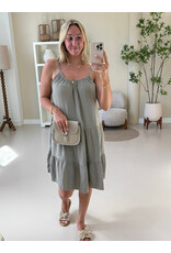 21Jewelz Mousseline zomer jurkje - taupe