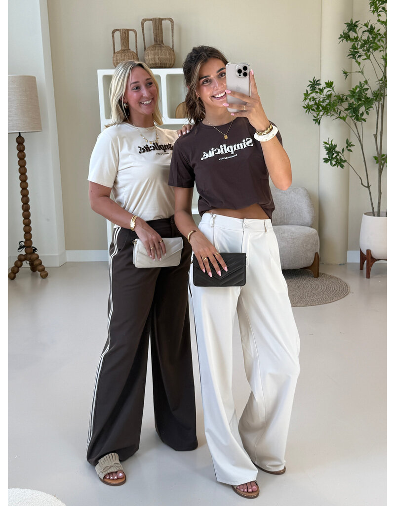 21Jewelz T-shirt "Simplicité" - bruin/beige