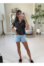21Jewelz Effen getailleerde blouse - bruin