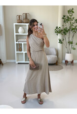 21Jewelz One shoulder jurk - beige