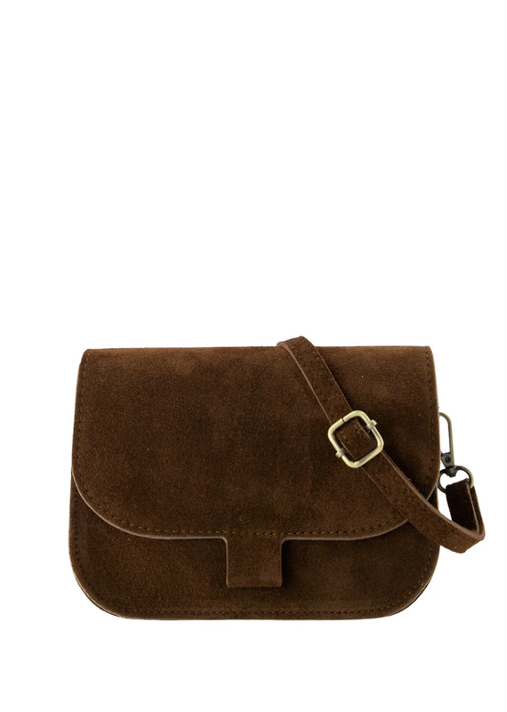 21Jewelz Casual tas - suede donkerbruin