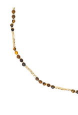 21Jewelz Ketting met kraaltjes - goud/bruin