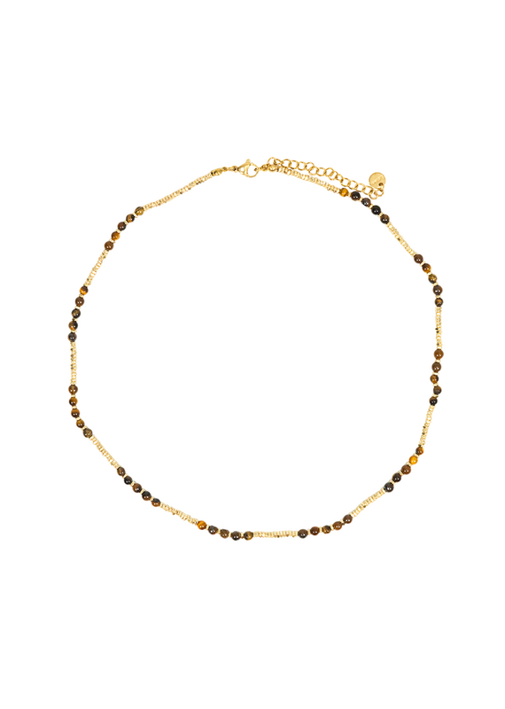 21Jewelz Ketting met kraaltjes - goud/bruin