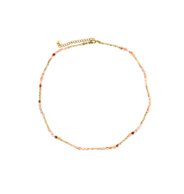 21Jewelz Ketting met kraaltjes - goud/roze